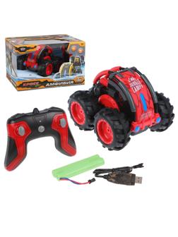 Машина трюковая Амфибия р/у, мягкие шины, аккум., USB шнур, эл.пит АА*2шт.не
вх.в комплект