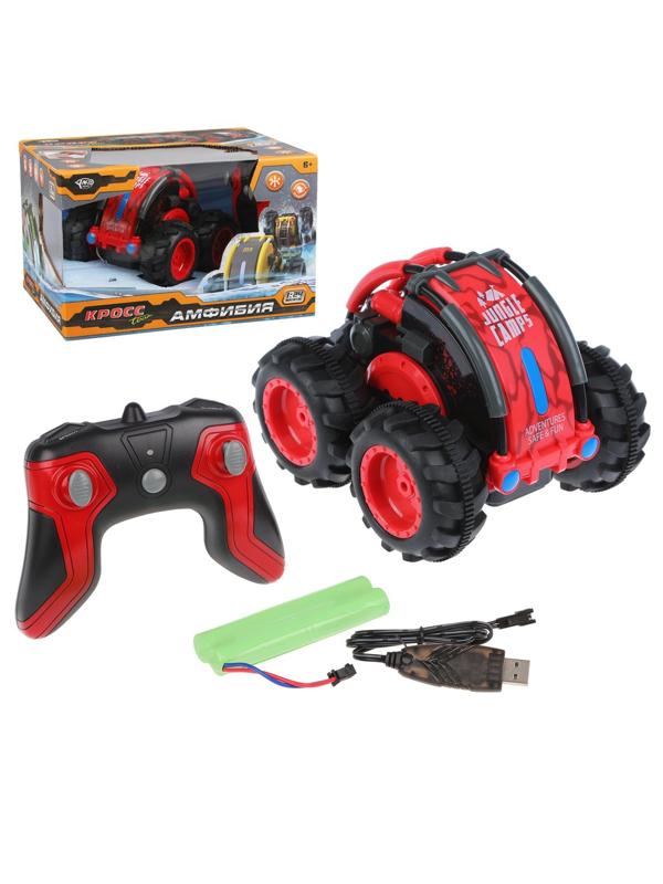 Машина трюковая Амфибия р/у, мягкие шины, аккум., USB шнур, эл.пит АА*2шт.не
вх.в комплект