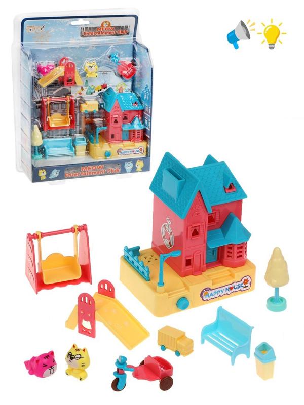 Игр. Набор Дом, свет, звук, в компл. предметов 10шт., эл.пит. ААх2шт не вх.
в компл., блистер