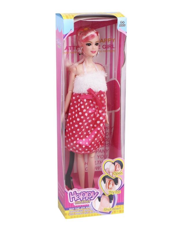 Игр. наб. Маленькая мама, в компл. кукла 28см., пупс., серьги, в ассорт.,
пакет