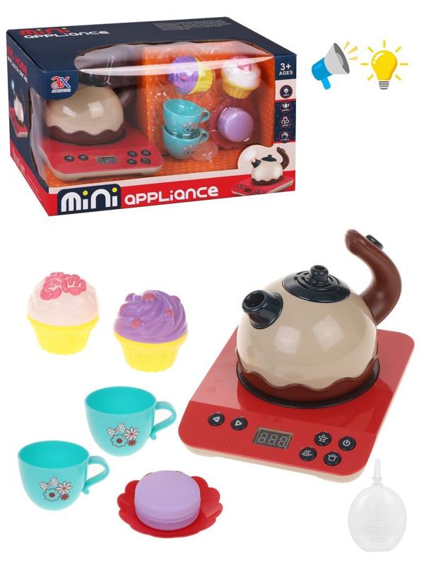 Игр. наб. Бытовая техника Чайник и плита, свет, звук, пар,в компл. предм.
8шт., эл. пит. ААх5шт., не вх. в компл., кор.