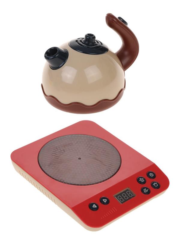 Игр. наб. Бытовая техника Чайник и плита, свет, звук, пар,в компл. предм.
8шт., эл. пит. ААх5шт., не вх. в компл., кор.