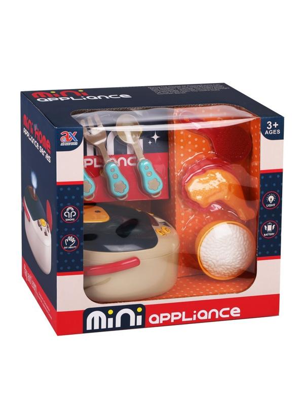 Игр. наб. Бытовая техника Скороварка, свет, звук, пар,в компл. предм. 9шт.,
эл. пит. ААх3шт., не вх. в компл., кор.