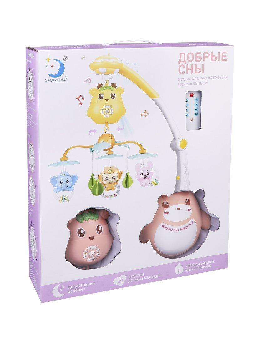 Мобиль Добрые сны, д/у, свет, звук, эл.пит. АА*7шт. не вх.в компл.,
CR2025*1шт. вх. в комп., кор.