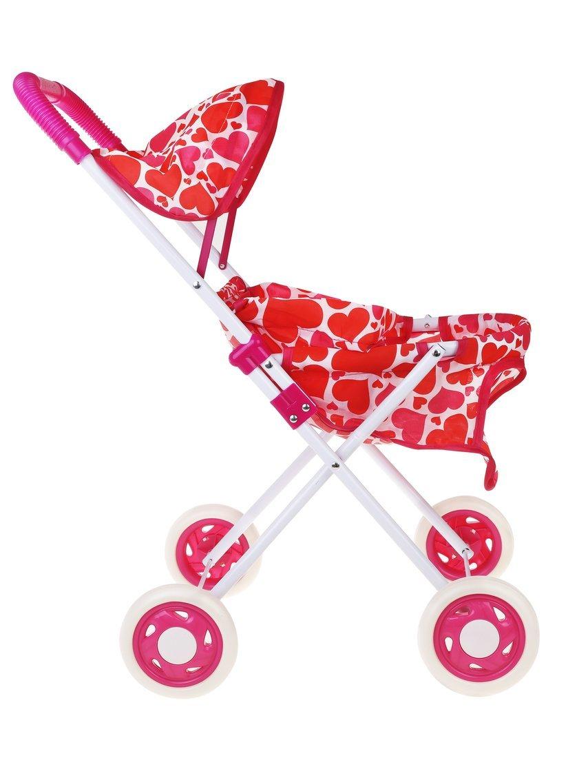 Коляска прогулочная Сердца с крышей, металл, пакет