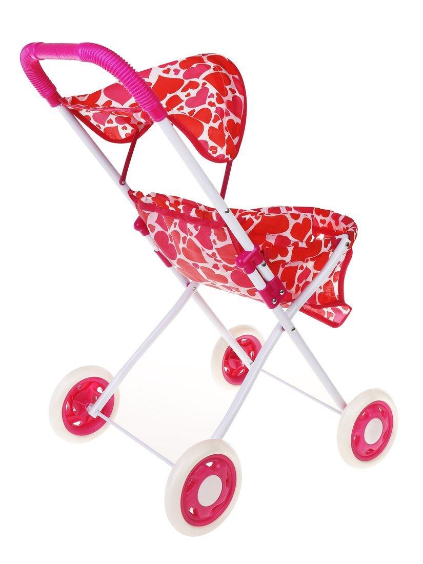 Коляска прогулочная Сердца с крышей, металл, пакет