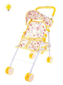 Коляска прогулочная Сладости светящаяся, с крышей, металл, эл.пит.AG3*6шт.вх.в
комплект, пакет