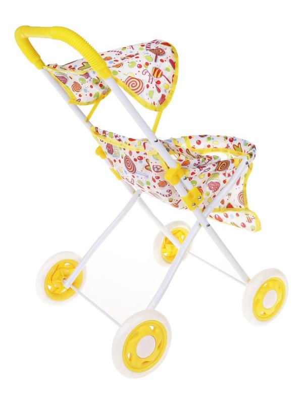 Коляска прогулочная Сладости с крышей, металл, пакет