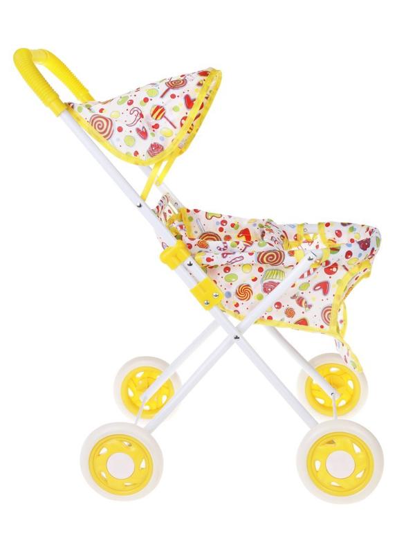 Коляска прогулочная Сладости с крышей, металл, пакет