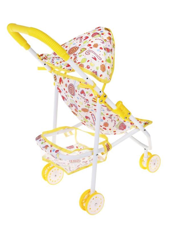 Коляска прогулочная Сладости с крышей, металл, пакет