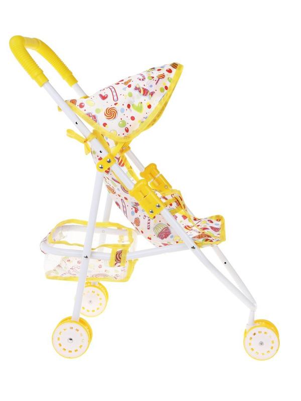 Коляска прогулочная Сладости с крышей, металл, пакет