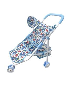 Коляска прогулочная для кукол Енотики с крышей, металл., пакет