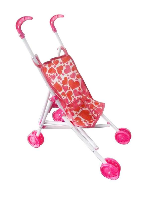 Коляска-трость для кукол Сердца, пластик, пакет