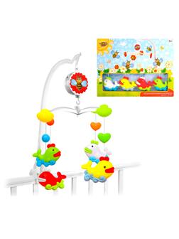 Мобиль на кроватку Рыбки на карусели, мех., звук, кор.