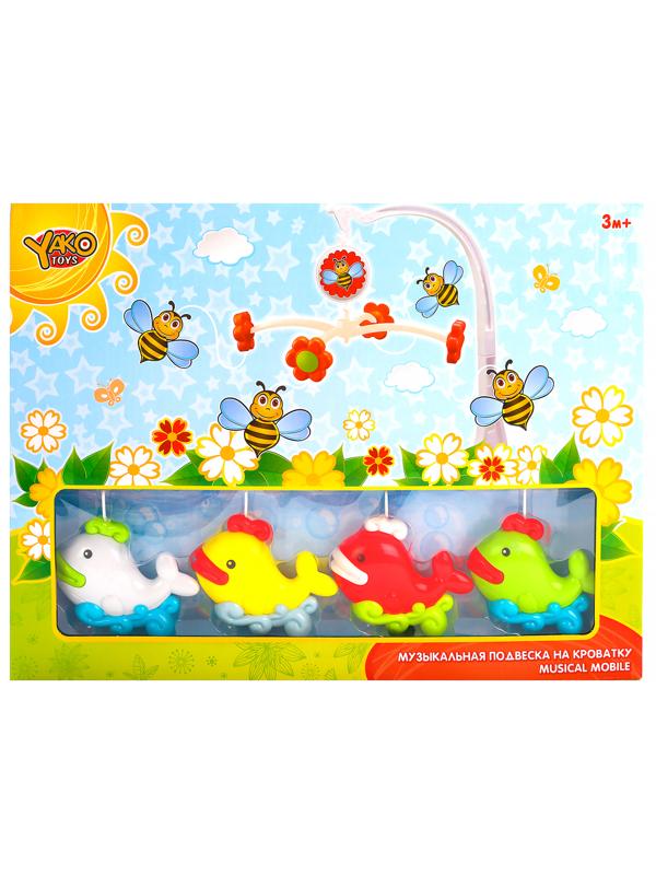 Мобиль на кроватку Рыбки на карусели, мех., звук, кор.