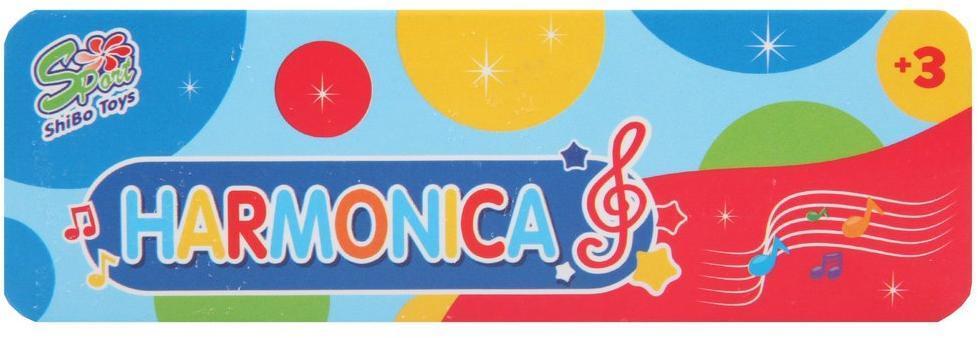 Губная гармошка пластм., 10 см, в пласт. чехле