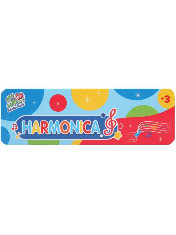 Губная гармошка пластм., 10 см, в пласт. чехле