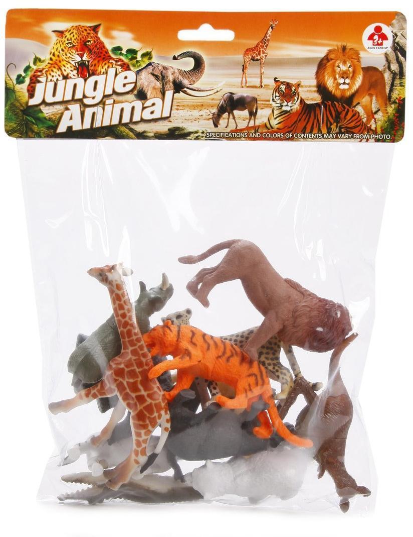 Набор диких животых Jungle animal, 8см, 12шт.