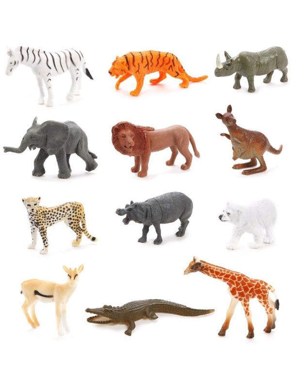 Набор диких животых Jungle animal, 8см, 12шт.