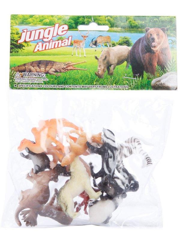 Набор диких животых Jungle animal, 4-8см, 12шт.