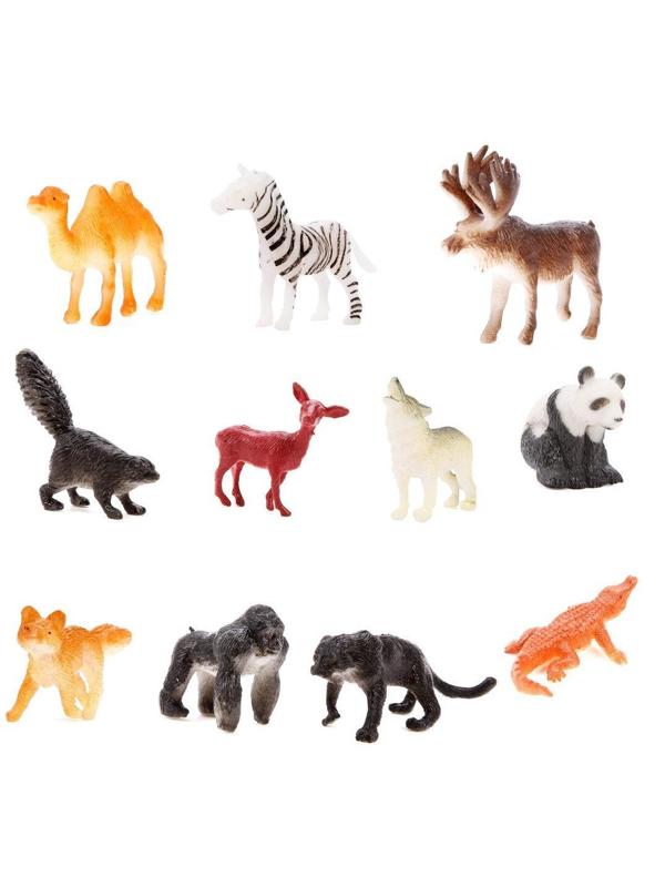 Набор диких животых Jungle animal, 4-8см, 12шт.