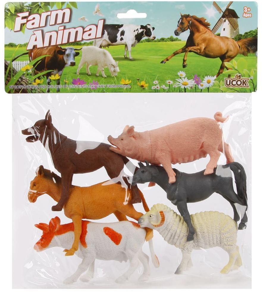 Набор домашних животных Farm animal, 13-16см, 6шт.