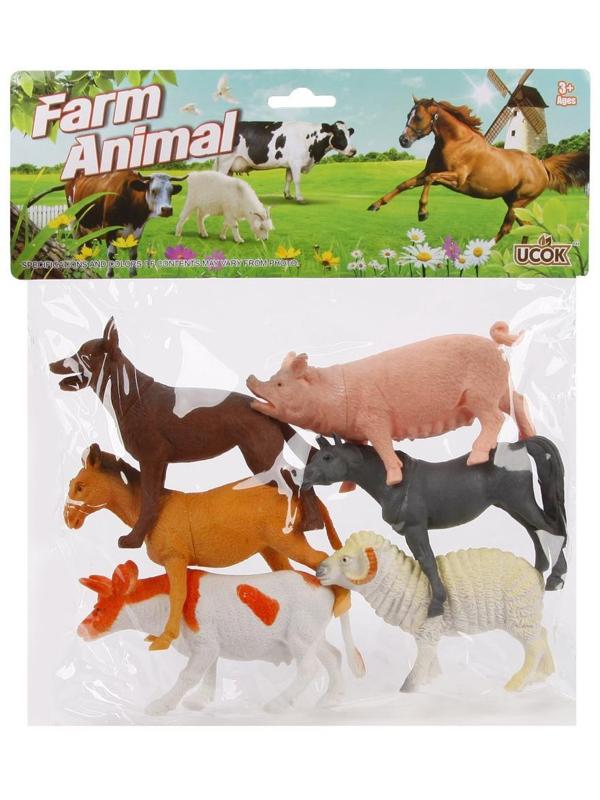 Набор домашних животных Farm animal, 13-16см, 6шт.