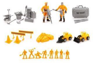 Набор Строители, фигурки 10шт., техника 2шт., аксессуары 26шт.