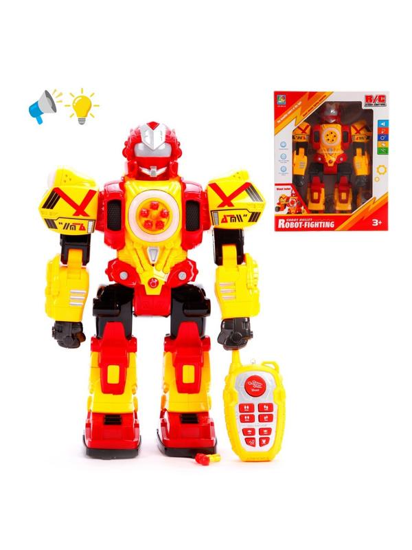 Робот р/у Боевой, 31 см, свет, звук, эл.пит.АА*6шт.не вх.в компл.., 8
дротиков, в ассортименте