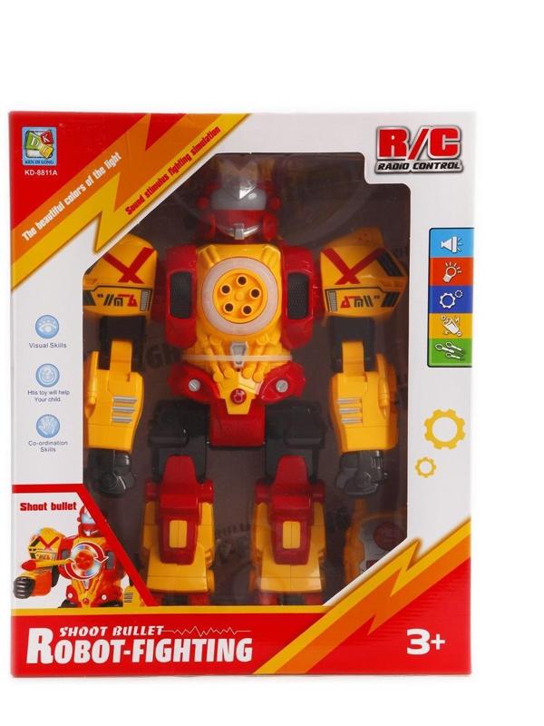 Робот р/у Боевой, 31 см, свет, звук, эл.пит.АА*6шт.не вх.в компл.., 8
дротиков, в ассортименте