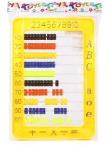 Счеты с подставкой 15*22 см, в ассорт, пакет.