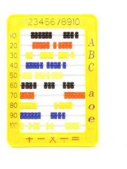 Счеты с подставкой 15*22 см, в ассорт, пакет.