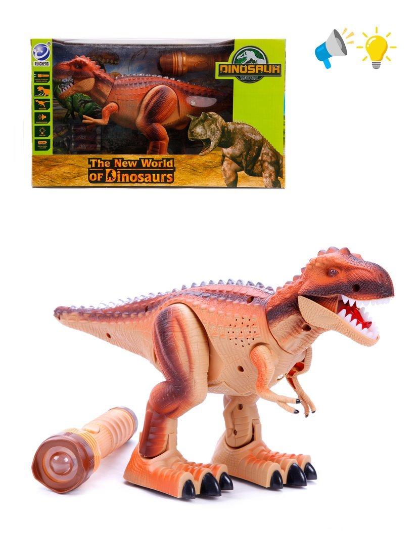 Динозавр на ИК управлении, 1 канал, свет, звук, проектор, пульт в виде
фонарика, эл.пит.AA*5шт. не вх.в комплект