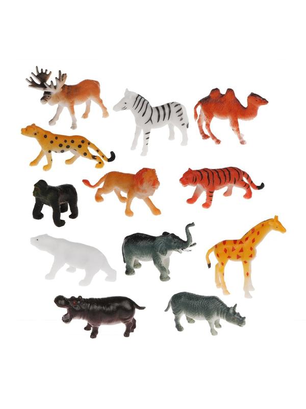Набор фигурок Дикие животные, 12 шт.