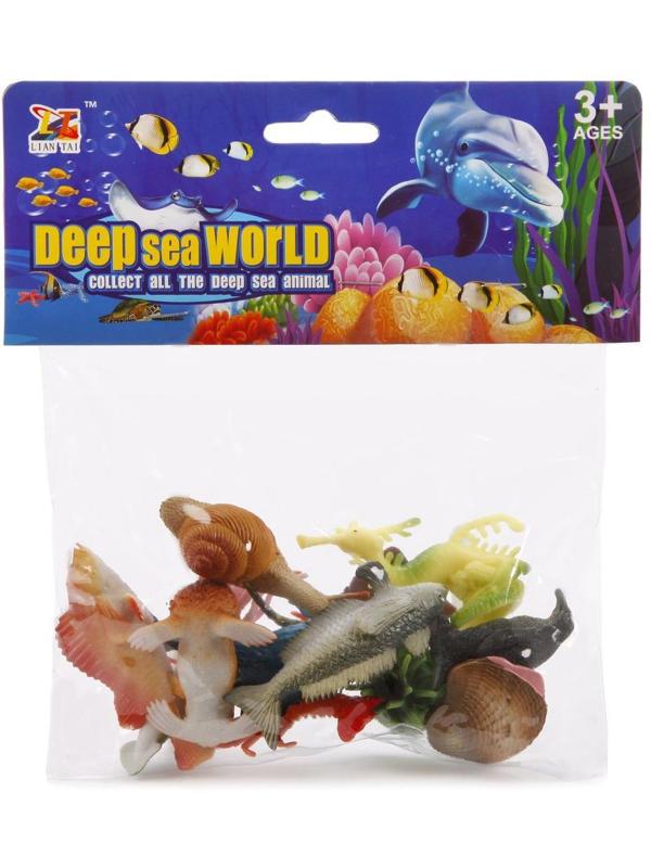 Набор фигурок Морские животные, 12 шт, в ассорт.