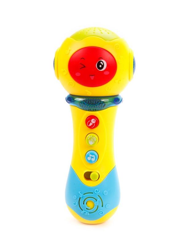 Микрофон с функц.воспроизв.звука, свет, звук, батар.АА*3 не вх.в компл., кор.