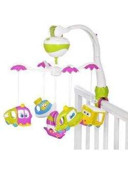 Мобиль э/ф Тачки: 2 режима, музыка, 5 съем. игрушек, эл.пит. АА*3 не вх. в
компл.