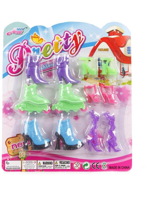 Набор обуви для кукол 6 пар, блистер