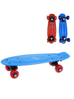 Скейтборд пластик 41 см, колеса PVC, крепления пластик, в ассорт.