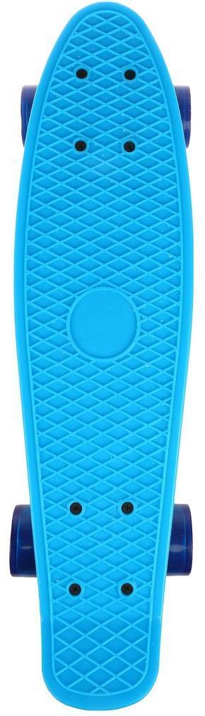 Скейтборд пластик 56 см, колеса PVC, крепления алюмин., в ассорт.