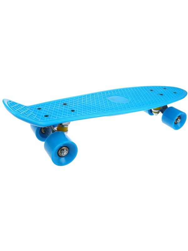 Скейтборд пластик 56 см, колеса PU, крепления алюмин., усиленная дека, в
ассорт.