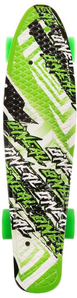 Скейтборд пластик 56 см принт, колеса PU, крепления алюмин., в ассорт.