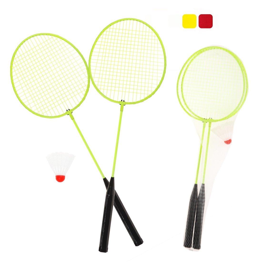 Бадминтон металлический цветной 60*21см с 1 воланчиком