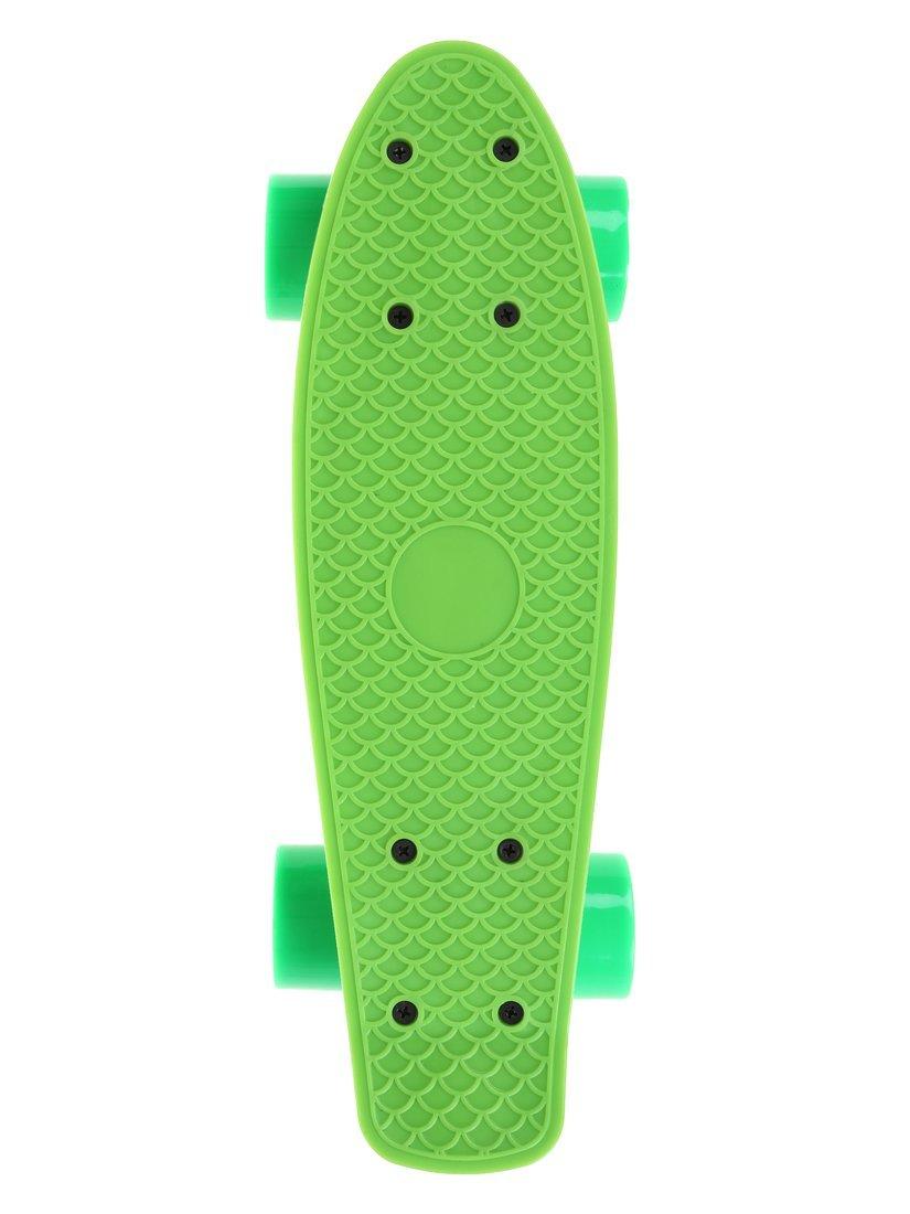 Скейтборд пласт. 41x12 см , с большими PVC колесом без света, в ассорт.