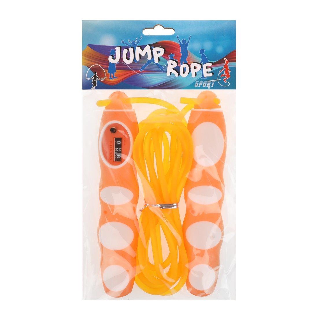 Скакалка , 3м, ручка пластик со счетчиком, веревка платик, в ассорот.