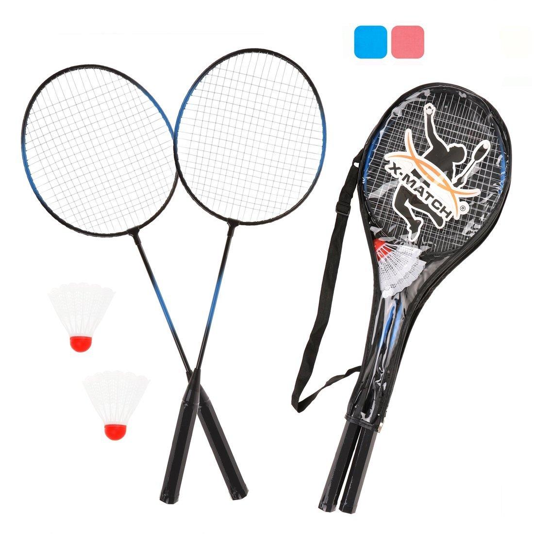 Бадминтон X-Match мет., волан 2 шт., чехол, в ассорт.