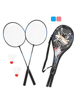 Бадминтон X-Match мет., волан 2 шт., чехол, в ассорт.