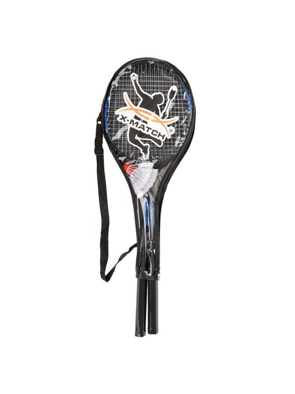 Бадминтон X-Match мет., волан 2 шт., чехол, в ассорт.