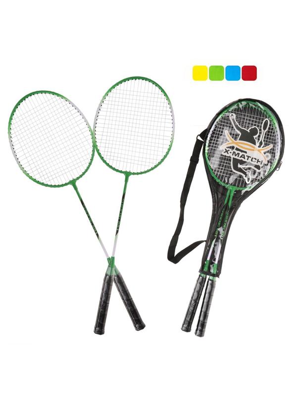 Бадминтон X-Match мет. 66*20 см., без волана, чехол, в ассорт.