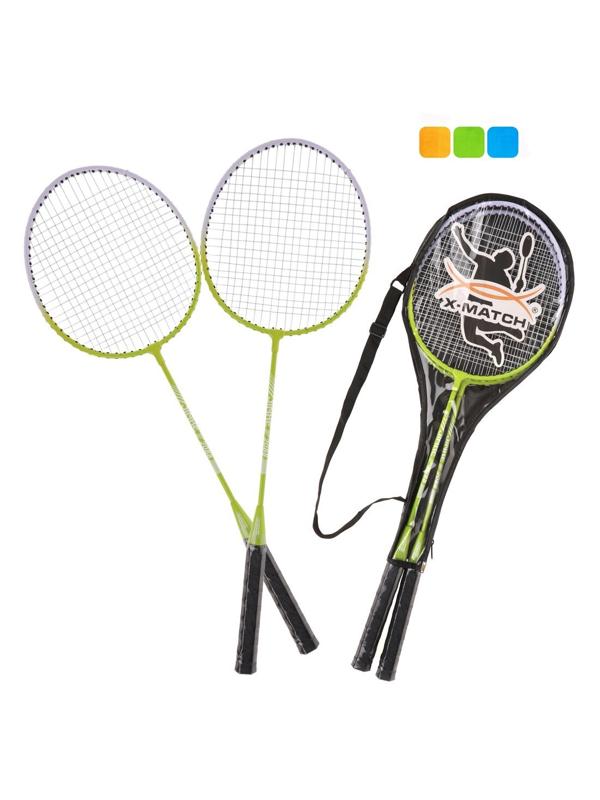Бадминтон X-Match мет. 65*20 см., без волана, чехол, в ассорт.
